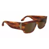 Okulary przeciwsłoneczne Victoria Beckham VB666S5516223 dla kobiet, kwadratowe, oprawka z acetatu w kolorze brązowym havana, soczewki gradientowe brązowe, 55/16/145 mm