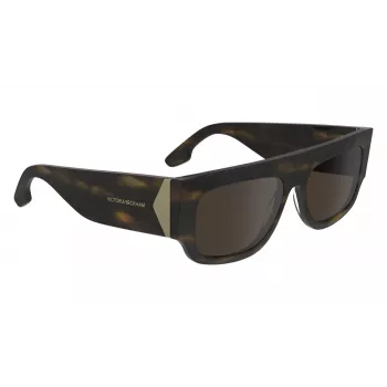 Okulary przeciwsłoneczne Victoria Beckham VB666S5516321 Damskie Oversize Kwadratowe Havana Brązowy Gradient 55mm