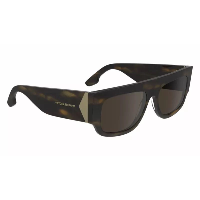 Okulary przeciwsłoneczne Victoria Beckham VB666S5516321 Damskie Oversize Kwadratowe Havana Brązowy Gradient 55mm