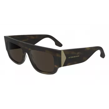 Okulary przeciwsłoneczne Victoria Beckham VB666S5516321 Damskie Oversize Kwadratowe Havana Brązowy Gradient 55mm
