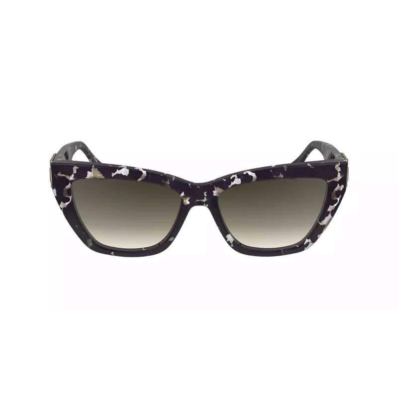 Okulary przeciwsłoneczne Victoria Beckham VB668S5516010 dla kobiet, kwadratowe - czarna oprawka acetatowa, szare soczewki CR-39, 55 mm