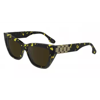 Okulary przeciwsłoneczne damskie Victoria Beckham VB668S5516012, kwadratowe, czarny acetat, szare soczewki, 55/16/145 mm