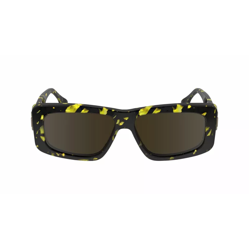 Okulary przeciwsłoneczne Victoria Beckham VB669S5513012 damskie, kwadratowe, acetatowe - czarne/szare - 55/13/145 mm