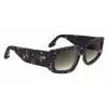 Victoria Beckham VB670S-010 Damskie Przesadnie Duże Kwadratowe Okulary Przeciwsłoneczne Czarna Oprawka Acetat Szare Szkła 54mm