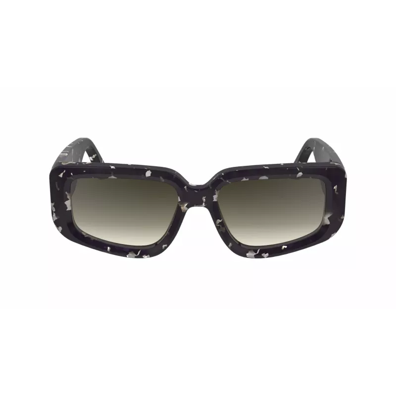 Victoria Beckham VB670S-010 Damskie Przesadnie Duże Kwadratowe Okulary Przeciwsłoneczne Czarna Oprawka Acetat Szare Szkła 54mm