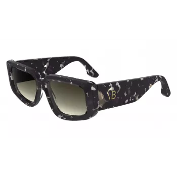 Victoria Beckham VB670S-010 Damskie Przesadnie Duże Kwadratowe Okulary Przeciwsłoneczne Czarna Oprawka Acetat Szare Szkła 54mm