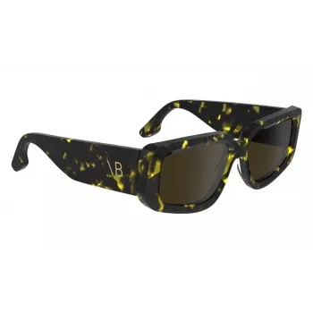 Okulary przeciwsłoneczne damskie Victoria Beckham VB670S5417012 - czarna oprawka acetatowa, szare szkła, 54/17/145 mm