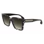 Victoria Beckham VB672S5715010 Damskie Przesadnie Kwadratowe Okulary Przeciwsłoneczne - Czarna Oprawa Acetatowa, Szara Soczewka Poliwęglanowa, 57/15/140 mm