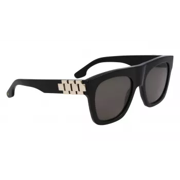 Okulary przeciwsłoneczne damskie Victoria Beckham VB675S5220001 - czarna oprawka acetatowa, szare soczewki poliwęglanowe, 52 mm