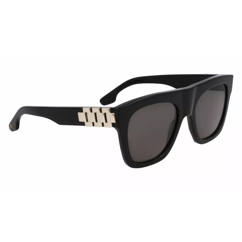 Okulary przeciwsłoneczne damskie Victoria Beckham VB675S5220001 - czarna oprawka acetatowa, szare soczewki poliwęglanowe, 52 mm