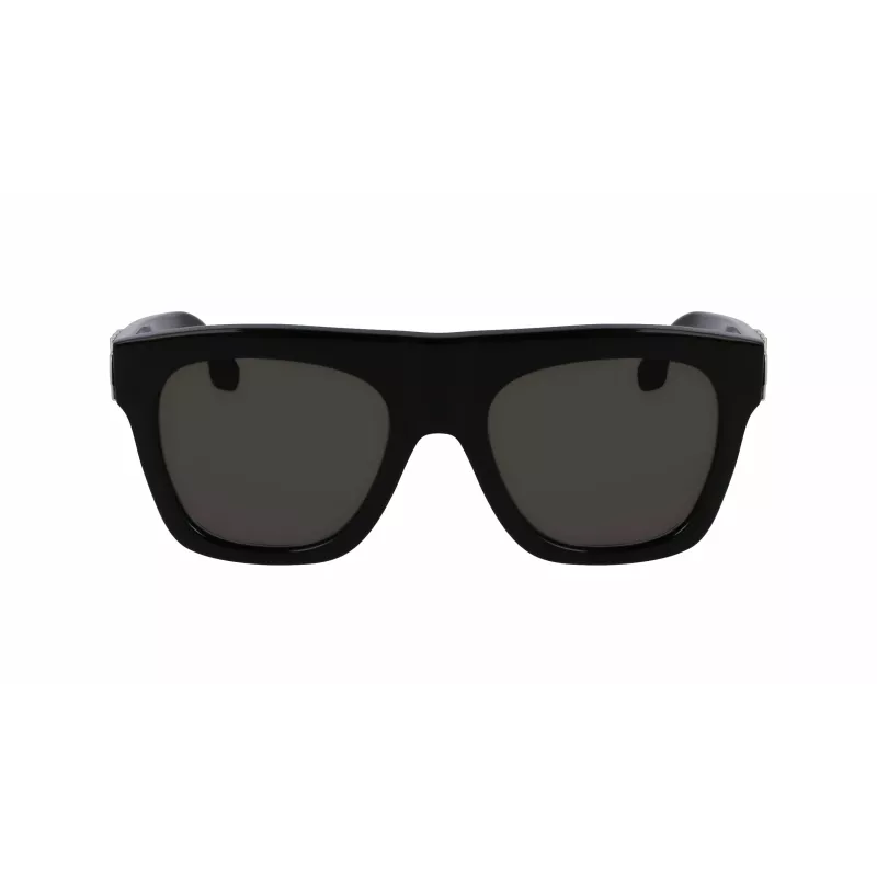 Okulary przeciwsłoneczne damskie Victoria Beckham VB675S5220001 - czarna oprawka acetatowa, szare soczewki poliwęglanowe, 52 mm