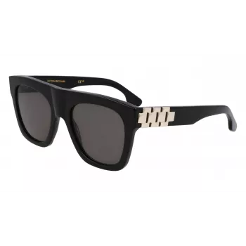 Okulary przeciwsłoneczne damskie Victoria Beckham VB675S5220001 - czarna oprawka acetatowa, szare soczewki poliwęglanowe, 52 mm