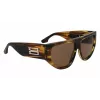 Okulary przeciwsłoneczne damskie Victoria Beckham VB676S - oprawka acetatowa w kolorze Havana Brown z brązowymi soczewkami gradientowymi - 55/14/145 mm