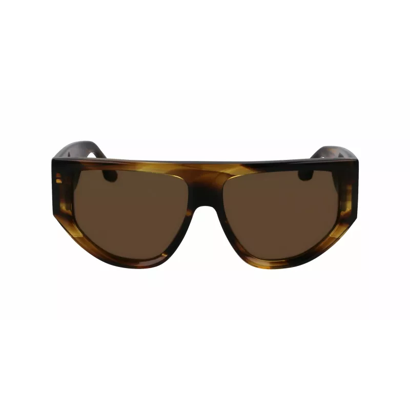 Okulary przeciwsłoneczne damskie Victoria Beckham VB676S - oprawka acetatowa w kolorze Havana Brown z brązowymi soczewkami gradientowymi - 55/14/145 mm