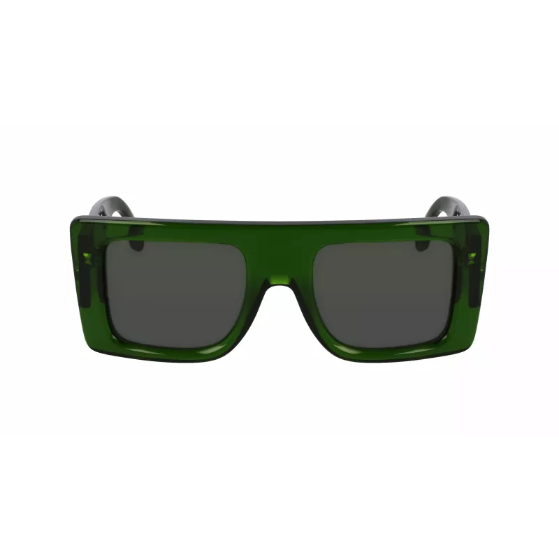 Okulary przeciwsłoneczne Victoria Beckham VB677S5122302 dla kobiet - czarna oprawka acetatowa, szare soczewki poliwęglanowe - 51/22/145 mm