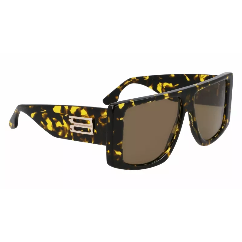 Okulary przeciwsłoneczne Victoria Beckham VB678S5713012 dla kobiet - czarna oprawka, soczewki gradientowe ciemnoszare - 57/13/145 mm