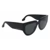 Okulary przeciwsłoneczne Victoria Beckham VB679S 53mm kwadratowe dla kobiet, czarna oprawka, szare soczewki UV400