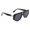 Victoria Beckham VB681S5815001 Damskie okulary przeciwsłoneczne kwadratowe czarna oprawa acetatowa szare szkło 58mm