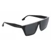 Okulary przeciwsłoneczne damskie Victoria Beckham VB683S5812001 - czarna oprawka acetatowa, szare szkła, 58mm