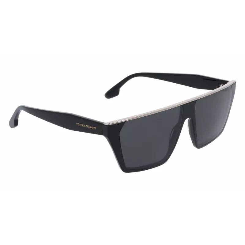 Okulary przeciwsłoneczne damskie Victoria Beckham VB683S5812001 - czarna oprawka acetatowa, szare szkła, 58mm