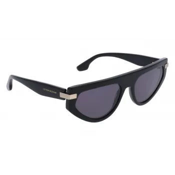 Okulary przeciwsłoneczne Victoria Beckham VB685S 5618001 dla kobiet, czarne, szare, geometryczne, acetat, UV400