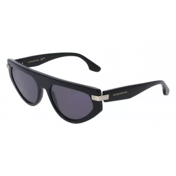 Okulary przeciwsłoneczne Victoria Beckham VB685S 5618001 dla kobiet, czarne, szare, geometryczne, acetat, UV400