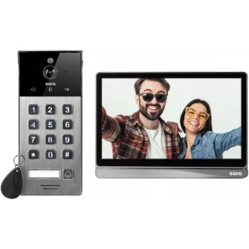 Wideodomofon EURA VDP-30C5 Tuya, 1080p, Wi-Fi, komunikacja dwukierunkowa, detekcja ruchu PIR, noktowizja, IP54, bezprzewodowy gong