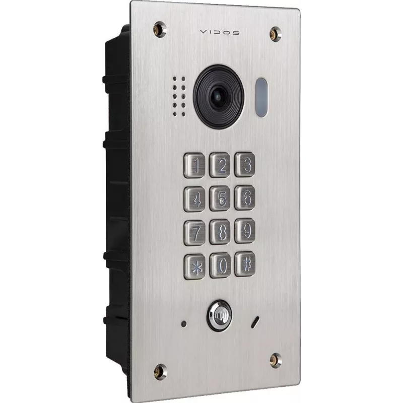 VIDOS DUO S1411D Wideodomofon - Full HD 1080p, 2-przewodowy, IP65, Srebrny