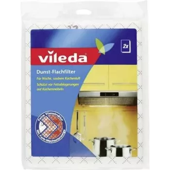 Vileda filtr płaski do okapów kuchennych, 2 szt., 1446 – filtr przeciwtłuszczowy do okapów kuchennych do przycinania, 570 x 470 mm, biały
