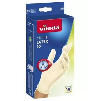 Rękawice lateksowe naturalne Vileda, rozmiar M/L, 10 par
