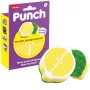 Vileda Punch Elastyczna gąbka do szorowania, cytrynowa, 1 szt.