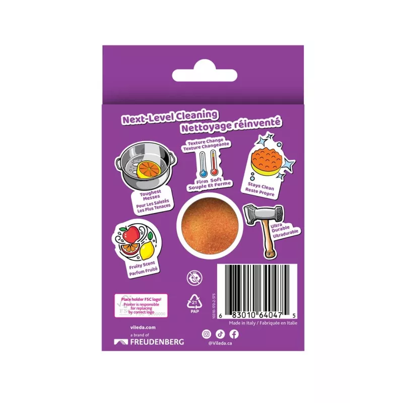 Vileda Punch Strong Pomarańczowa Gąbka do Szorowania, 1 sztuka