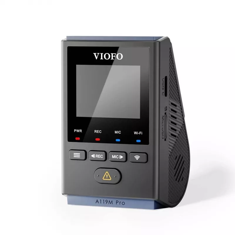 VIOFO A119M Pro 2K QHD Kamera samochodowa z Sony STARVIS 2 IMX675, wbudowanym GPS i Wi-Fi, superkondensatorem, 140° FOV, wyświetlaczem 1,5 cala