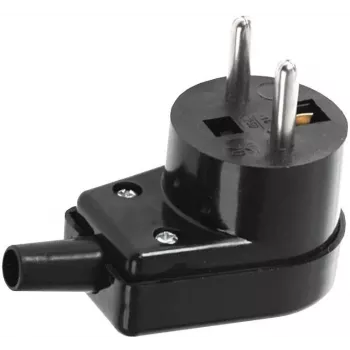 VIPLAST 220-05 Wtyczka kątowa 16A 250V IP20 Czarna