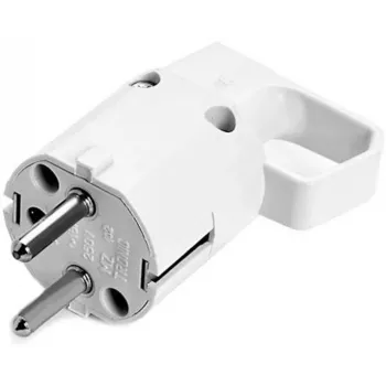 VIPLAST 325-01 Wtyczka Uni-Schuko z pierścieniem chwytnym, 16A 250V, IP20, biała