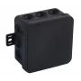 VIPLAST V5 Klik Puszka instalacyjna natynkowa pusta, 12 wejść kablowych, IP54, czarna, 75x75x41 mm, 035-05