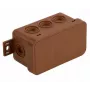 VIPLAST V8 Klik Puszka natynkowa rozgałęźna, pusta, 8 wejść kablowych, IP54, brązowa, 80x45x41mm
