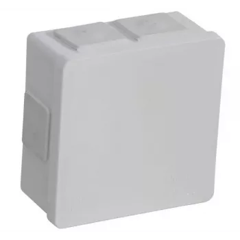 VIPLAST VP-02 Puszka instalacyjna natynkowa pusta, 6 wejść kablowych, zatrzaskowa pokrywa, IP55, biała, 86x86x40mm