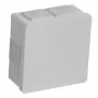 VIPLAST VP-02 Puszka instalacyjna natynkowa pusta, 6 wejść kablowych, zatrzaskowa pokrywa, IP55, biała, 86x86x40mm