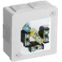 VIPLAST VP-22 Puszka instalacyjna natynkowa z zaciskami, 6 wejść kablowych, biała, IP55, 86x86x40 mm