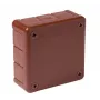 VIPLAST VP-41 Natynkowa pusta puszka przyłączeniowa, 12 wejść kablowych, brązowa, IP55, 98x98x42 mm