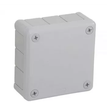 VIPLAST VP-41 Puszka instalacyjna natynkowa pusta, 12 wejść kablowych, szary, IP55, 98x98x42mm