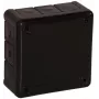 VIPLAST VP-41 Natynkowa pusta puszka przyłączeniowa z 12 wejściami kablowymi, czarna, IP55, 98x98x42mm