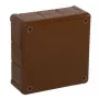 VIPLAST VP-51 Puszka instalacyjna natynkowa, 12 wejść kablowych, brązowa, IP55, 118x118x46mm