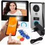 Virone VDP-67 Wideodomofon FullHD 1080p, 7-calowy kolorowy monitor LCD, czytnik RFID, Tuya Smart Wi-Fi