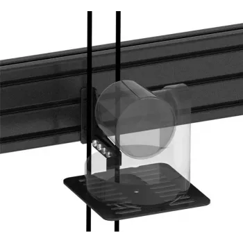 Vision VFM-MNU/P3X75 Solidny zestaw montażowy ścienny i szynowy do 3 wyświetlaczy LCD 65-75 cali w orientacji pionowej stal aluminium czarny
