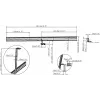 Vision VFM-MNU/P4X55 Zestaw montażowy do ściany wideo o dużej wytrzymałości dla 4x ekranów LCD 50-55 cali, orientacja pionowa, ściana/szyna, czarny
