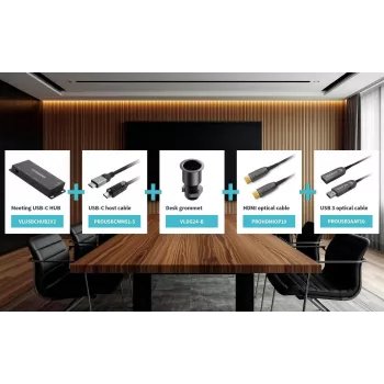 Vivolink Meeting Room Package Large (BYOD-LARGE) System współpracy 4K60 4:4:4 z przedłużeniem 100m