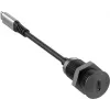 Vivolink Gniazdo biurkowe USB-C czarne z kablem USB-C 0,3 m