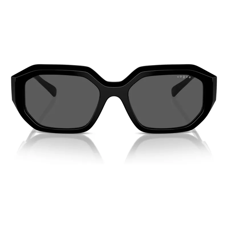 VOGUE VO5554S-W4487 Okulary przeciwsłoneczne damskie kocie oko Czarny/Szary 54mm